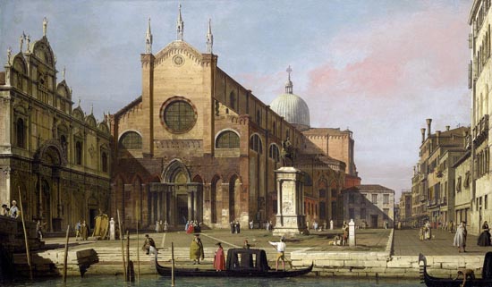 Canaletto Venise Campo santi Giovanni e Paolo