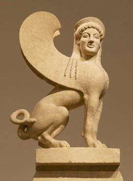 Sphinx, Grèce, c. 530 BC; New York, Metropolitan Museum