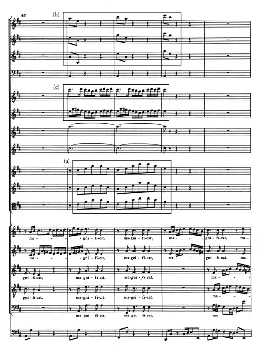 J. S. Bach: Magnificat no. 1, mes. 46-50