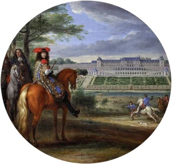 Adam-Frans van der Meulen: Louis XIV devant le Ch&acirc;teau Neuf de Saint-Germain-en-Laye
