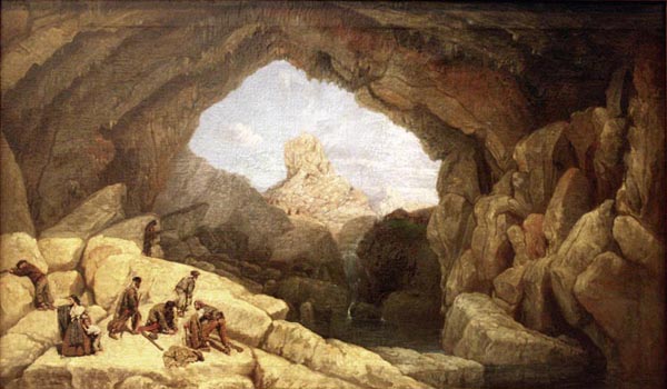 Manuel Barron: La cueva del gato, 1860
